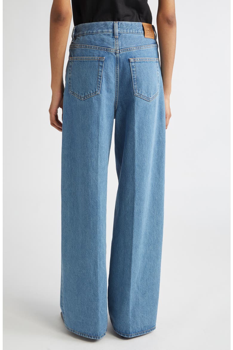 Wide Leg Organic Cotton Jeans, Alternate, color, VIBRANT BLUE