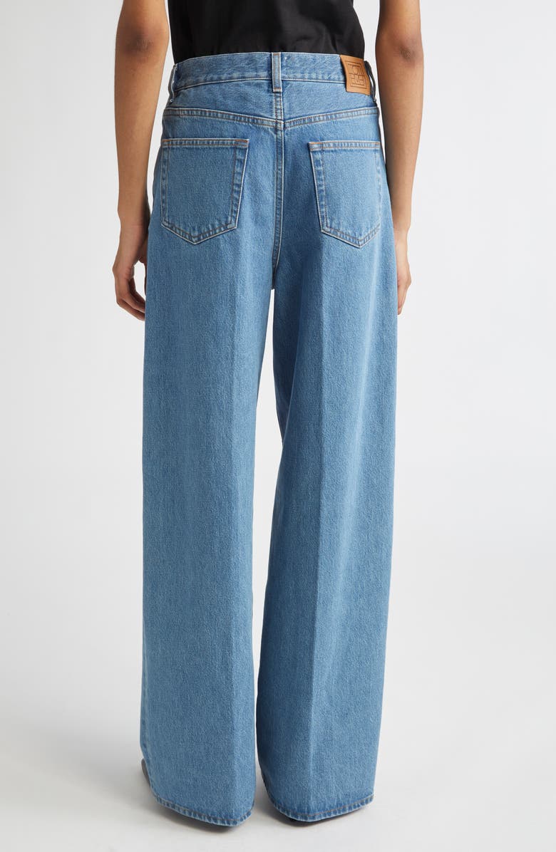 TOTEME Wide Leg Organic Cotton Jeans, Alternate, color, Vibrant Blue