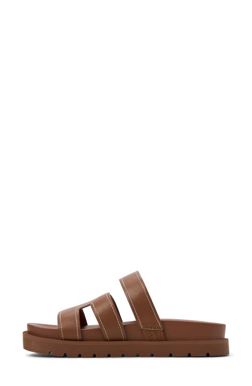 Call It Spring Casablancaa Platform Slide Sandal In Cognac