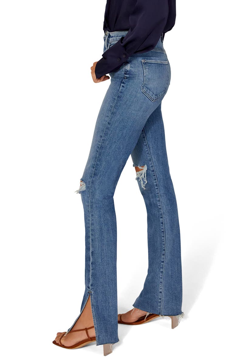 Favorite Daughter Valentina Tower High Rise Ripped Stretch Split Hem Jeans, Alternate, color, 
