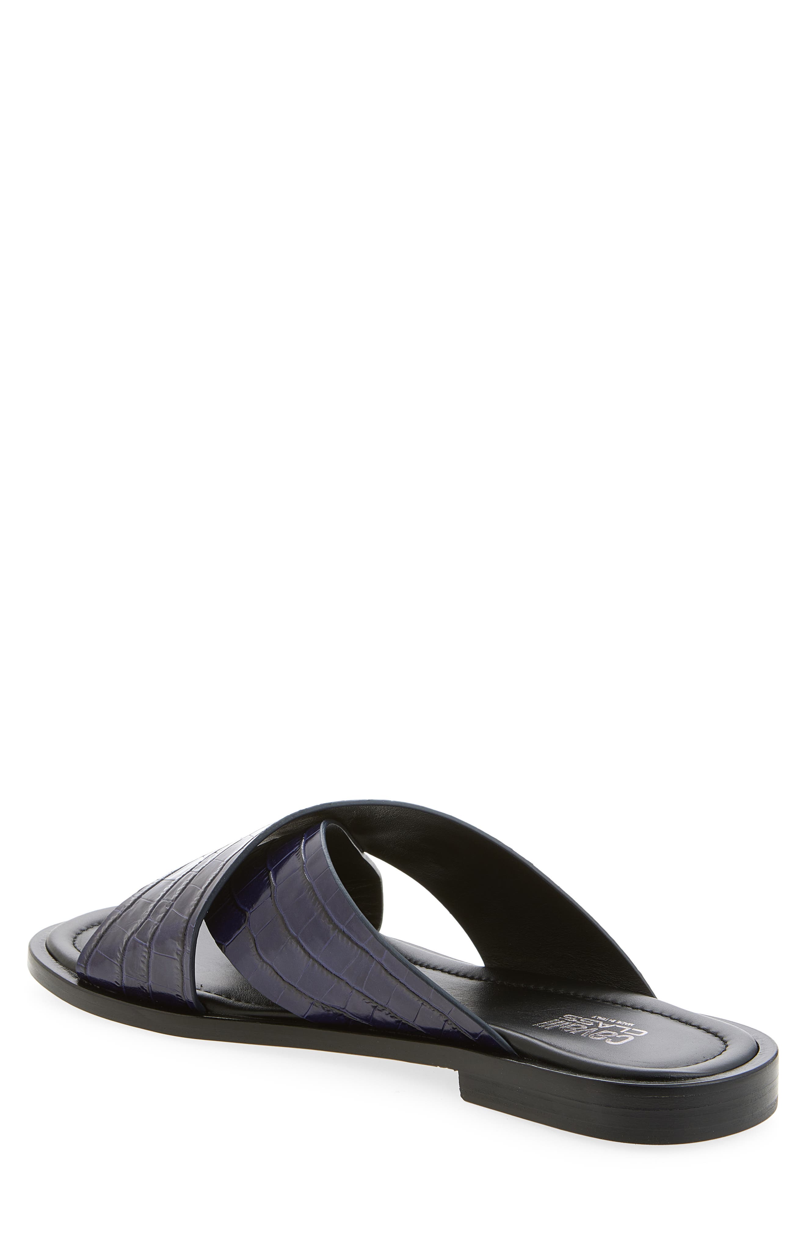 Roberto Cavalli Crisscross Strap Slide Sandal, Alternate, color, Blue