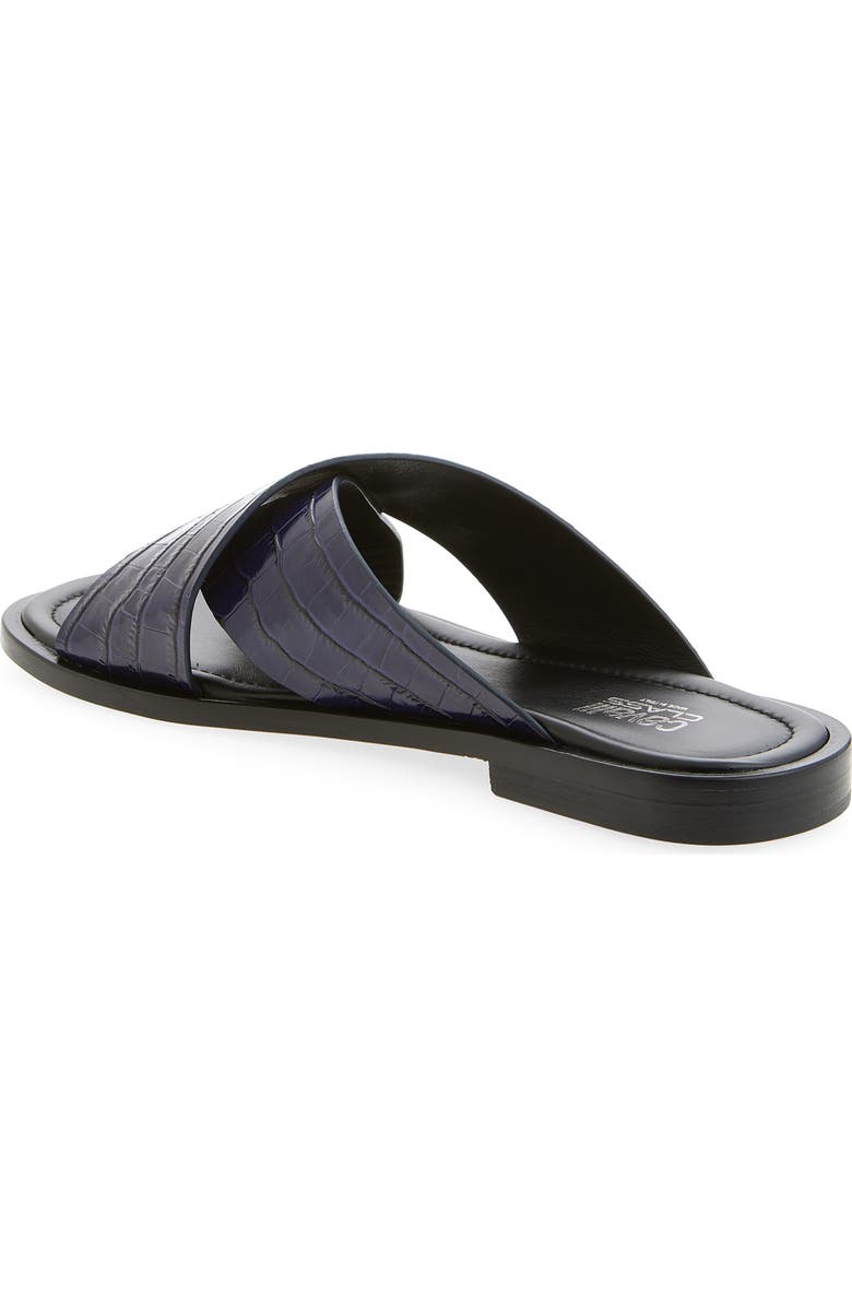Roberto Cavalli Crisscross Strap Slide Sandal, Alternate, color, Blue