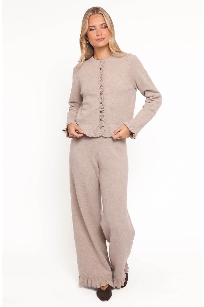 Eve Cardigan Sweater & Pants, Alternate, color, BEIGE