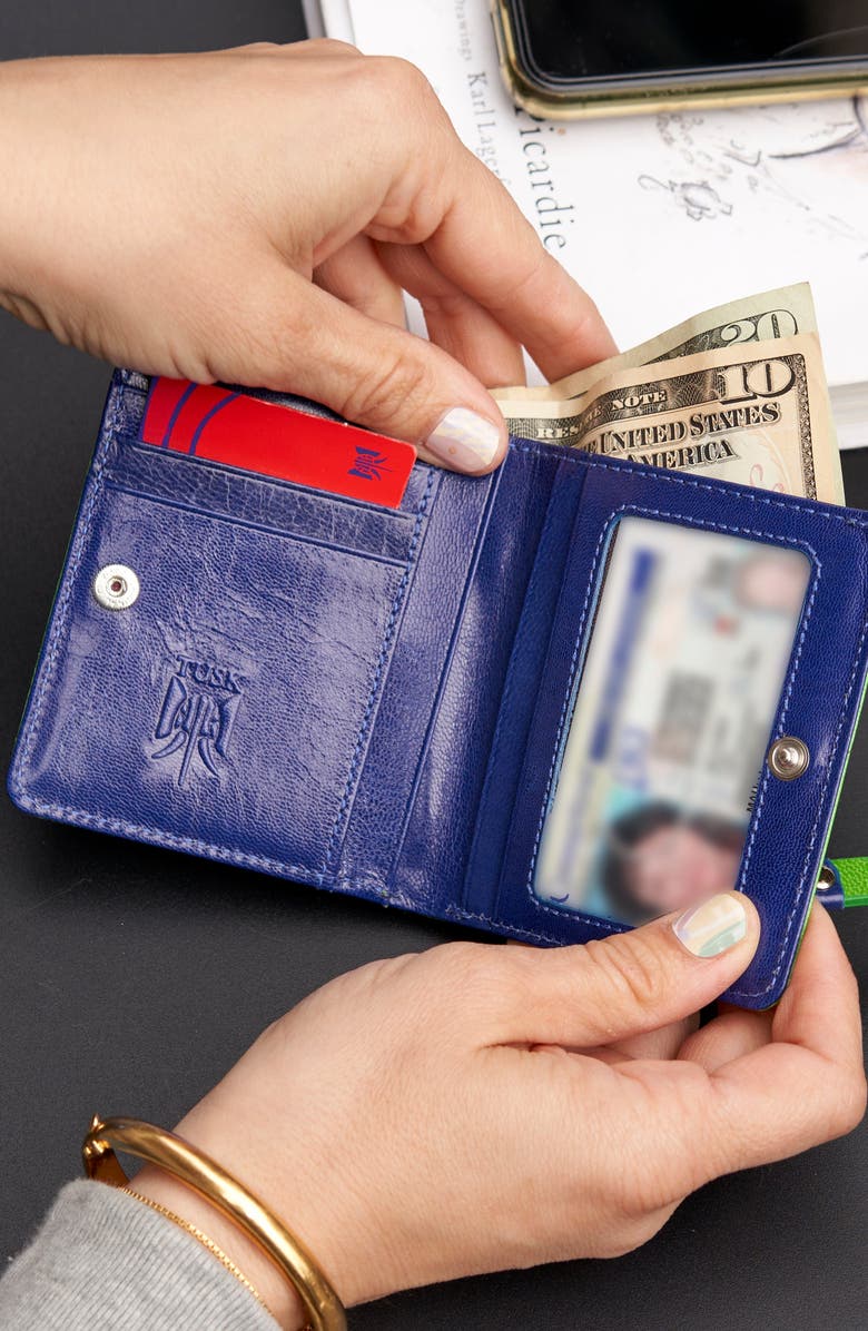 Tusk Siam Evening Wallet, Alternate, color, Grass / Indigo