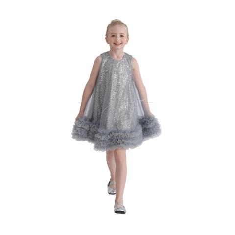 Evangeline Sequin Tulle Dress