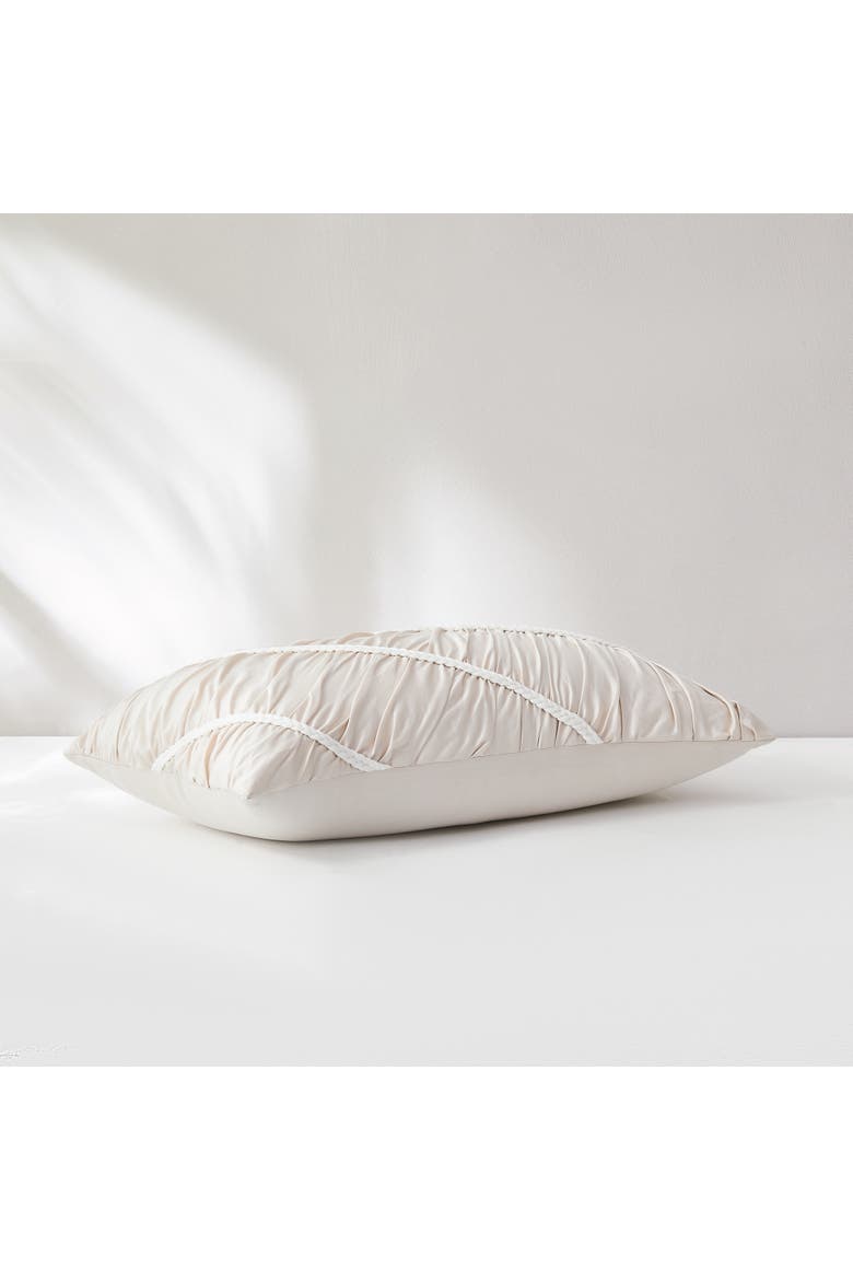 Flora Flow Cotton Pillow Cover, Alternate, color, Cream