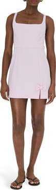French Connection Whisper Bow Slit Minidress