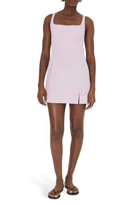 French Connection Whisper Bow Slit Minidress