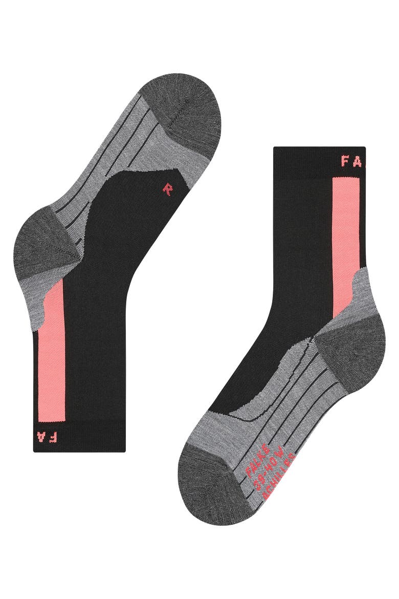 Achilles Tendon Relief Athletic Socks, Alternate, color, Black