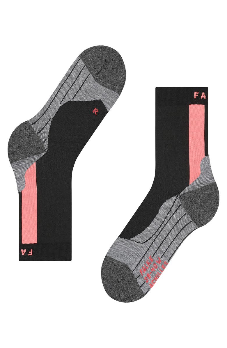 Falke Achilles Tendon Relief Athletic Socks, Alternate, color, Black