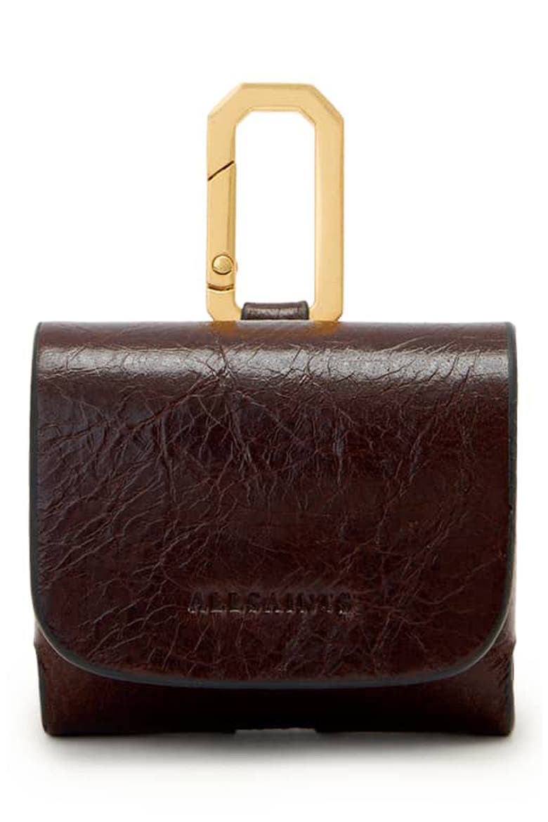 Hex AirPod Case, Main, color, COGNAC BROWN