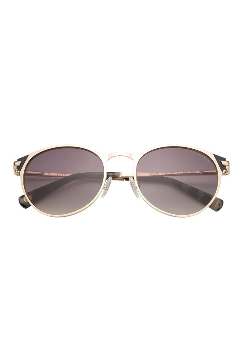53mm Round Sunglasses, Main, color, GOLD