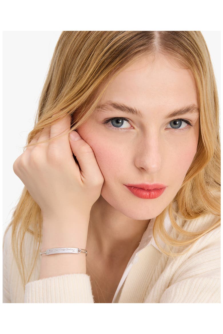 silver lining id bracelet, Alternate, color, SILVER