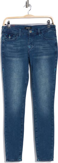 Jennie Mid Rise Flap Pocket Skinny Jeans