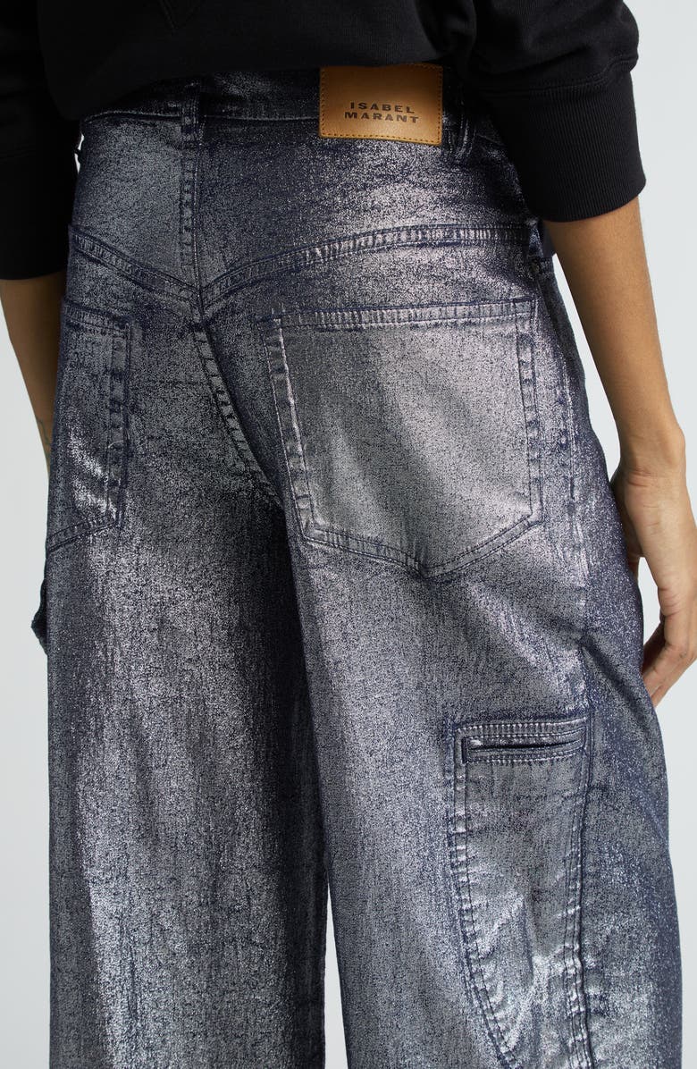 Isabel Marant Étoile Metallic Carpenter Jeans, Alternate, color, 