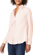 Jones New York Solid Button-Up Cotton Shirt