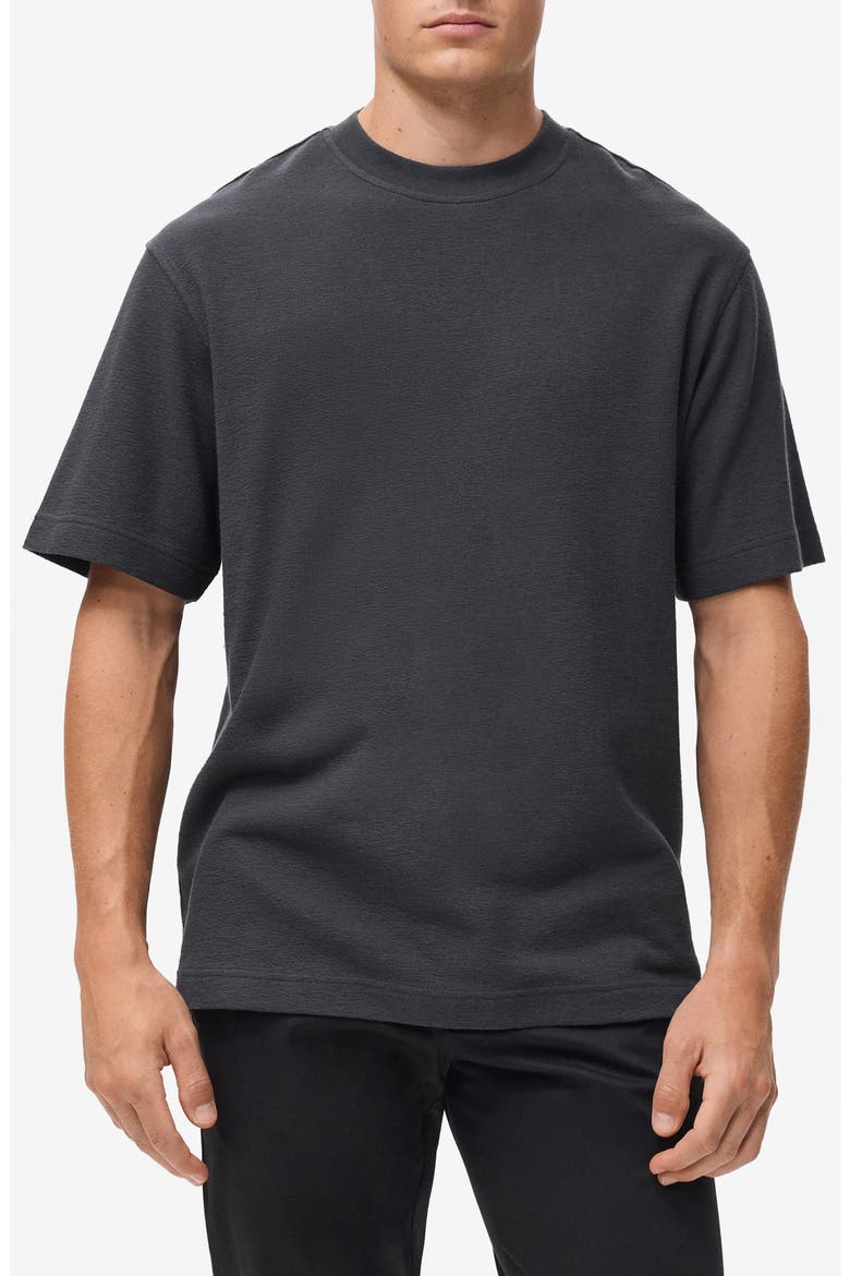 Cotton Fleece Crewneck Top, Main, color, INDIGO BLUE