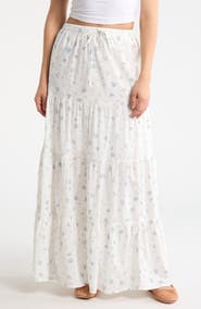 Abound Tiered Cotton Maxi Skirt