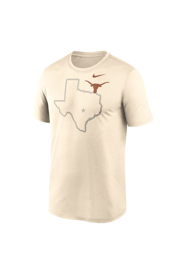 Men's Nike Natural Texas Longhorns Campus Shadow Legend Performance T-Shirt, Alternate, color, Natural