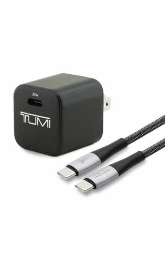 TUMI 30W GaN Smart Power Adapter with Type-C Port & Charge Cord