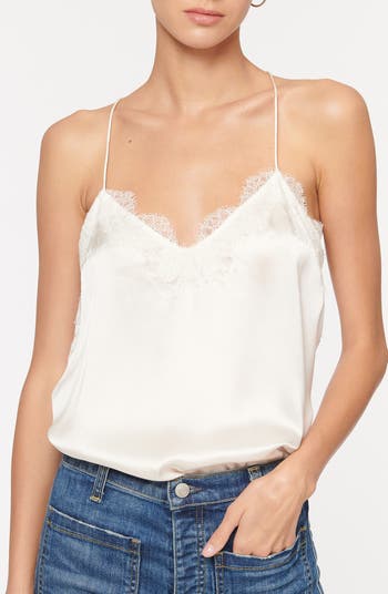 louren satin tie camisole クリーム louren satin tie camisole クリーム