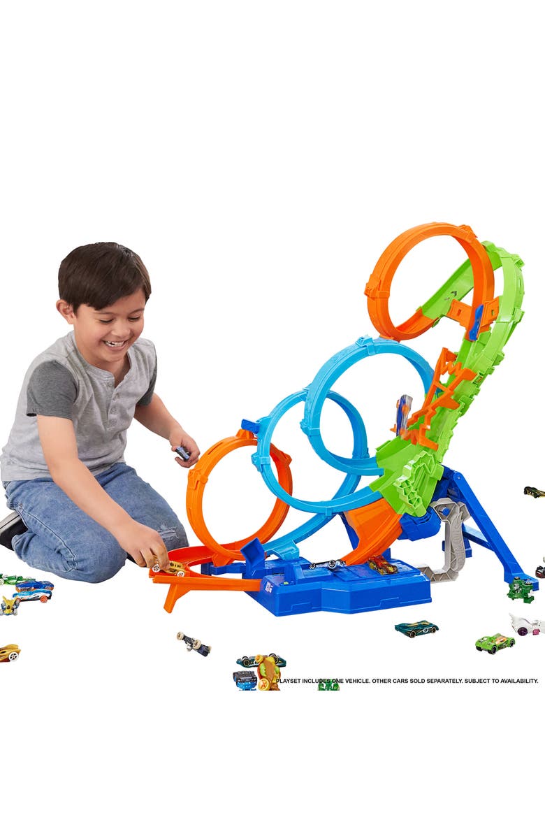Hot Wheels Action 4-Loop Crash Out Track Playset, Alternate, color,