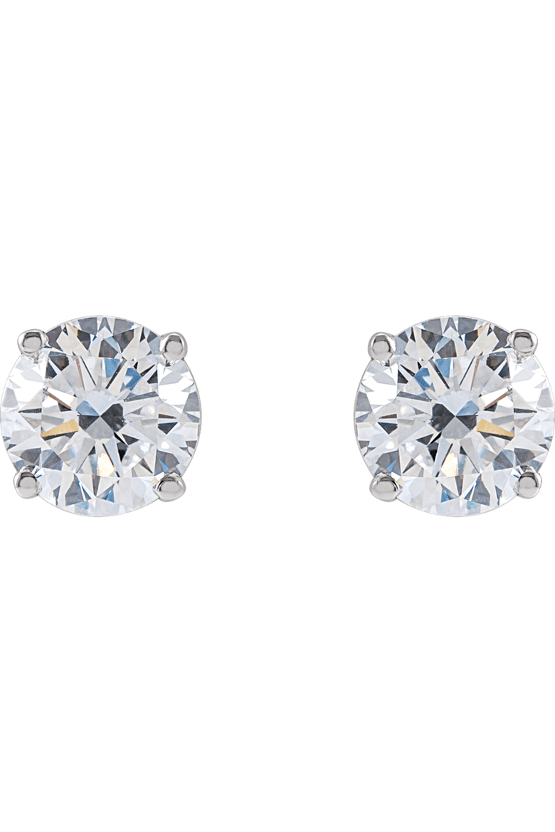 3 CT Lab-Grown Diamond Earrings in 14K Gold, Main, color, White