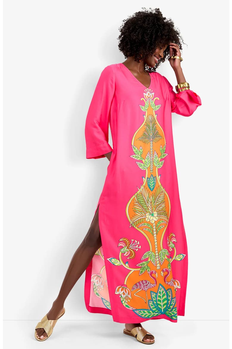 Lanessa Dress, Main, color, Tiger Lily Tango