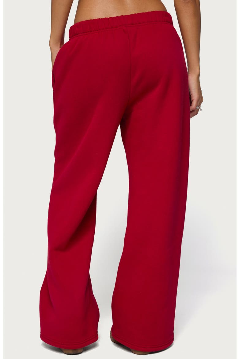 Los Angeles Wide Leg Sweatpants, Alternate, color, RED