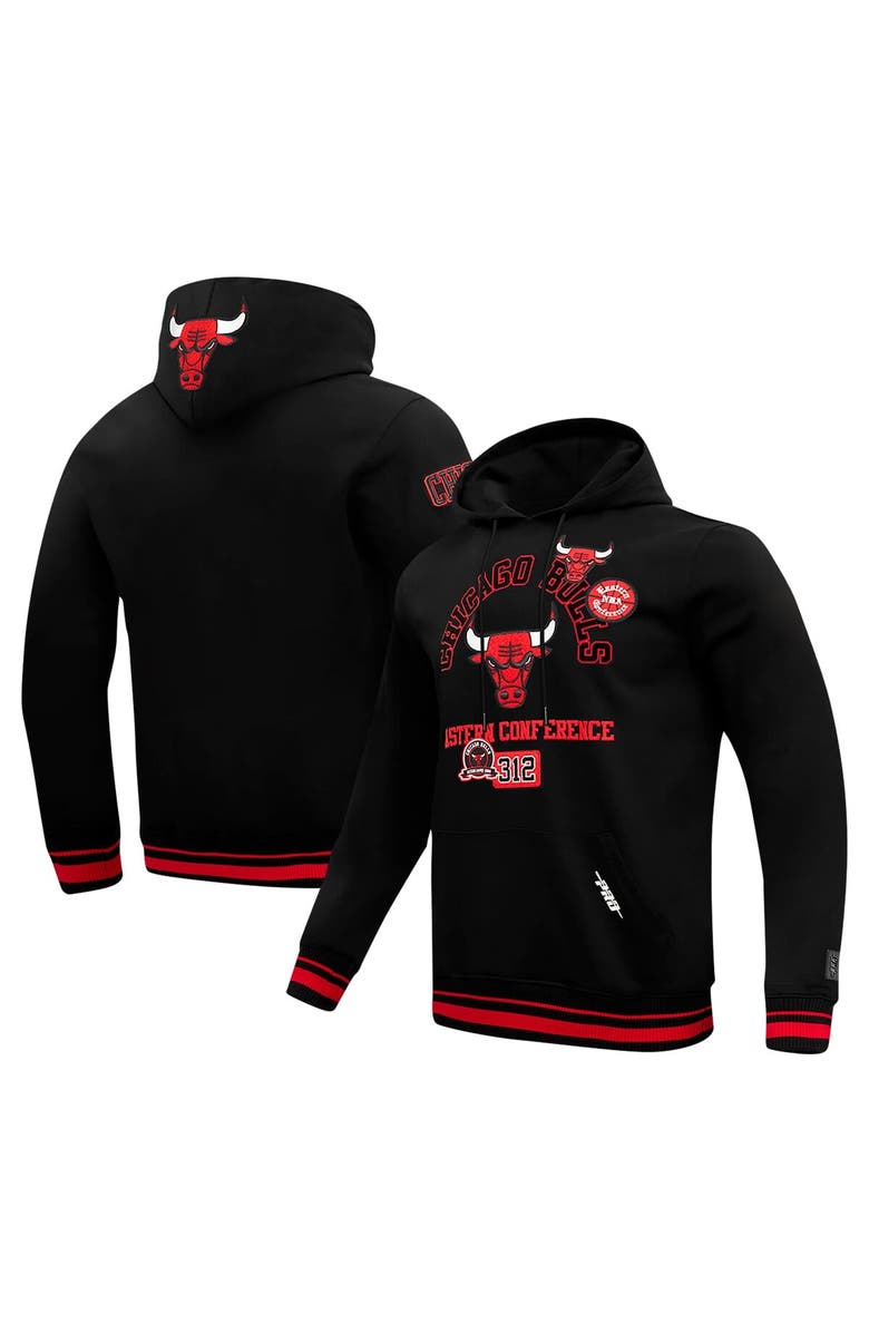 PRO STANDARD Men's Pro Standard Black Chicago Bulls Area Code Pullover Hoodie, Alternate, color, Black