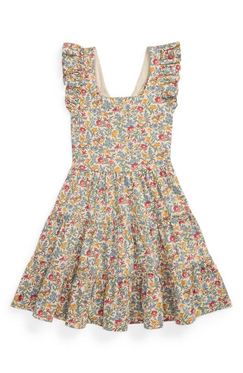 Polo Ralph Lauren Big Girls Floral Ruffled Dress