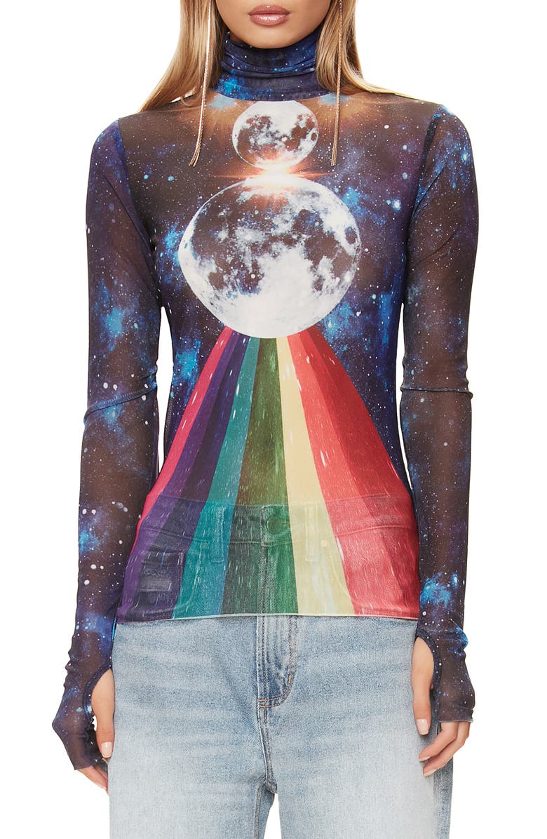 AFRM Zadie Semi Sheer Turtleneck, Main, color,