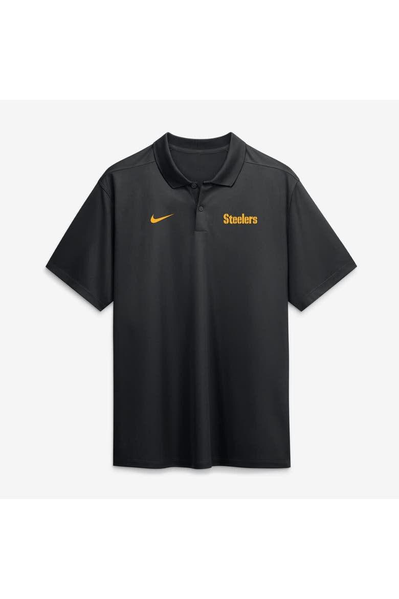 Men's Nike Black Pittsburgh Steelers Wordmark Victory Dri-FIT Polo, Main, color, Black