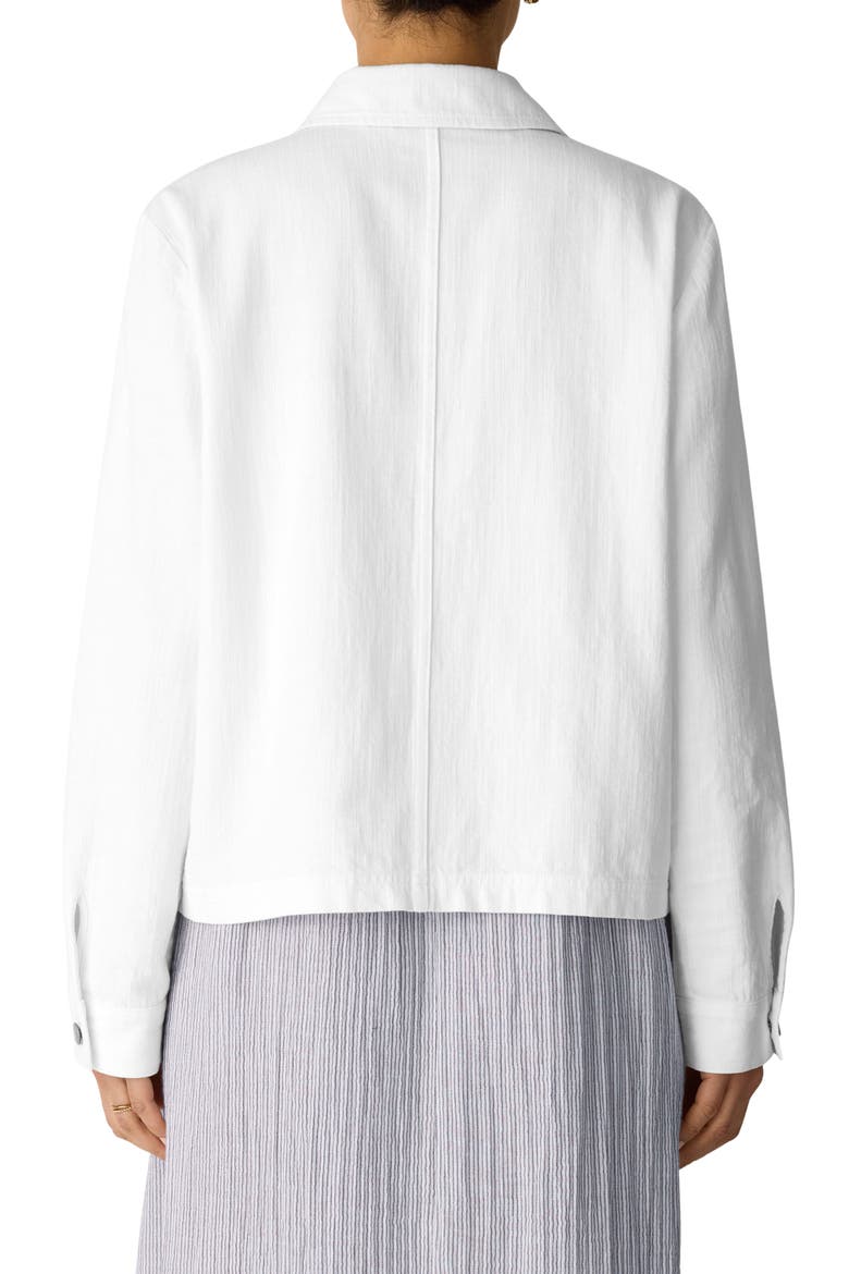 Classic Collar Organic Cotton & Organic Linen Jacket, Alternate, color, WHITE