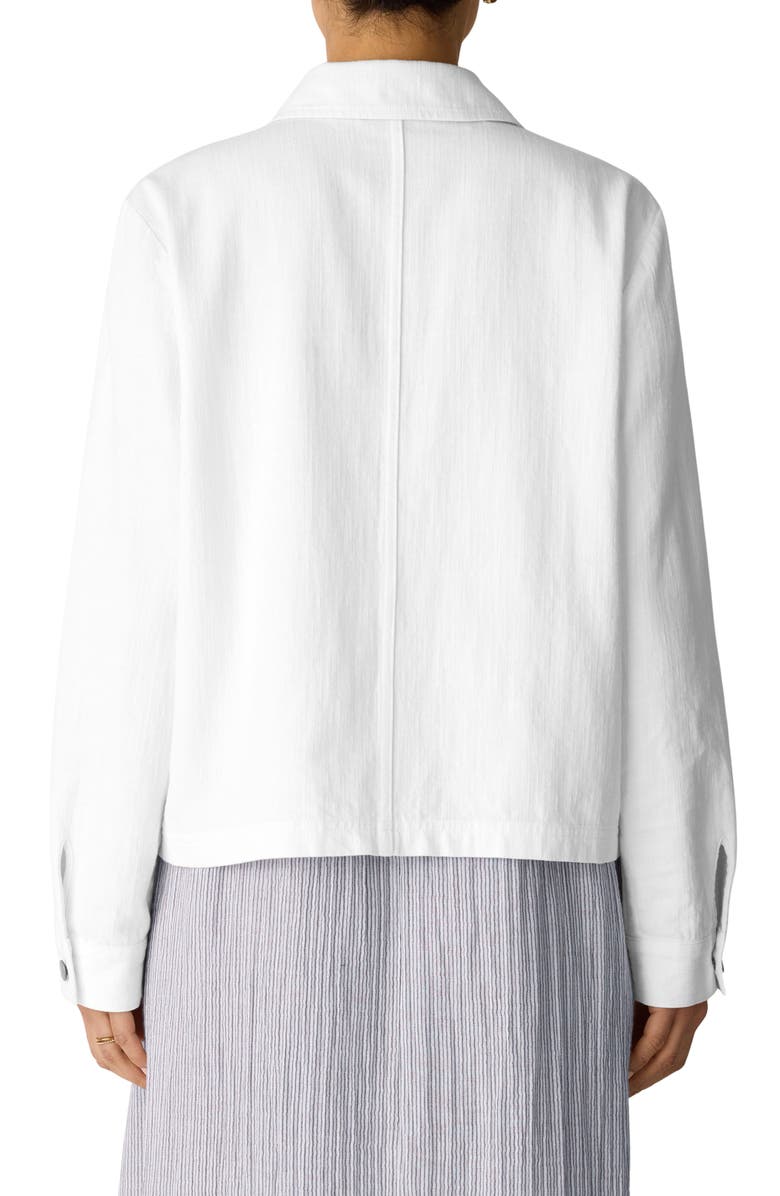 Eileen Fisher Classic Collar Organic Cotton & Organic Linen Jacket, Alternate, color,
