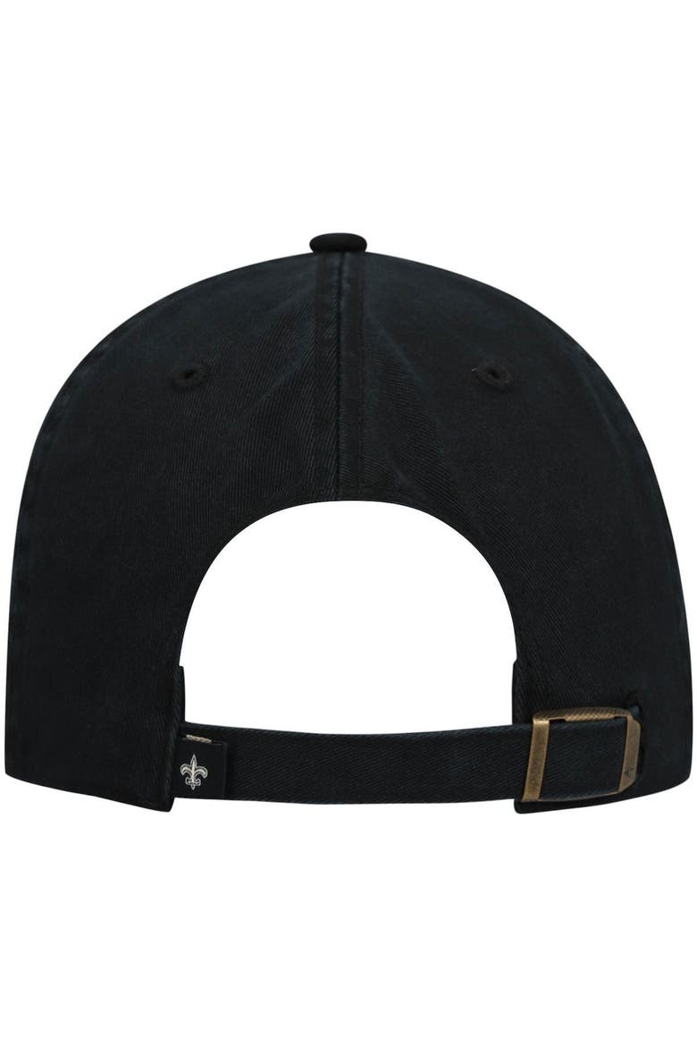 Men's '47 Black New Orleans Saints Clean Up Alternate Adjustable Hat, Alternate, color, BLACK