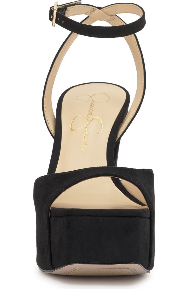 Jessica Simpson Lirio Ankle Strap Platform Sandal, Alternate, color, Black Microsuede