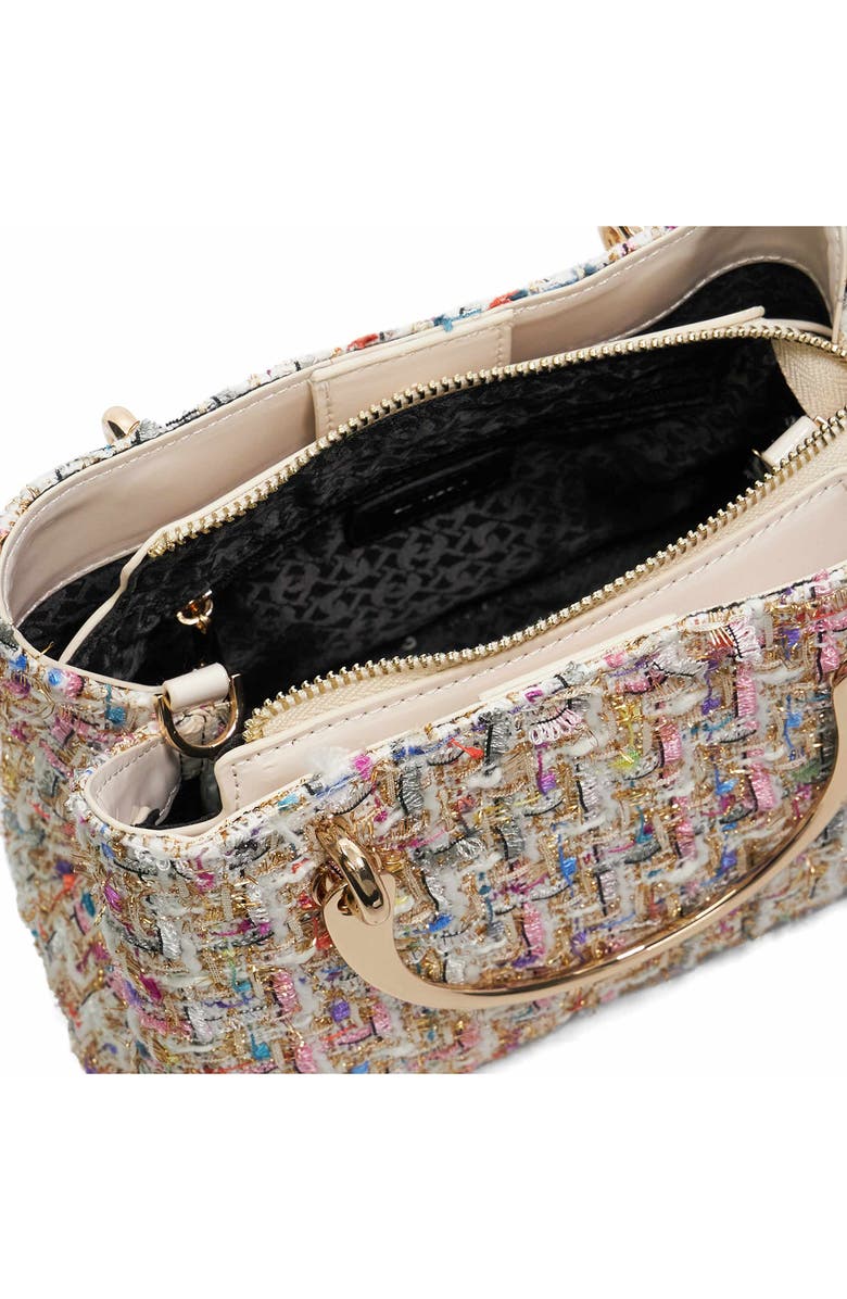 Dune London Dinkydorrien Tweed Top Handle Bag, Alternate, color,
