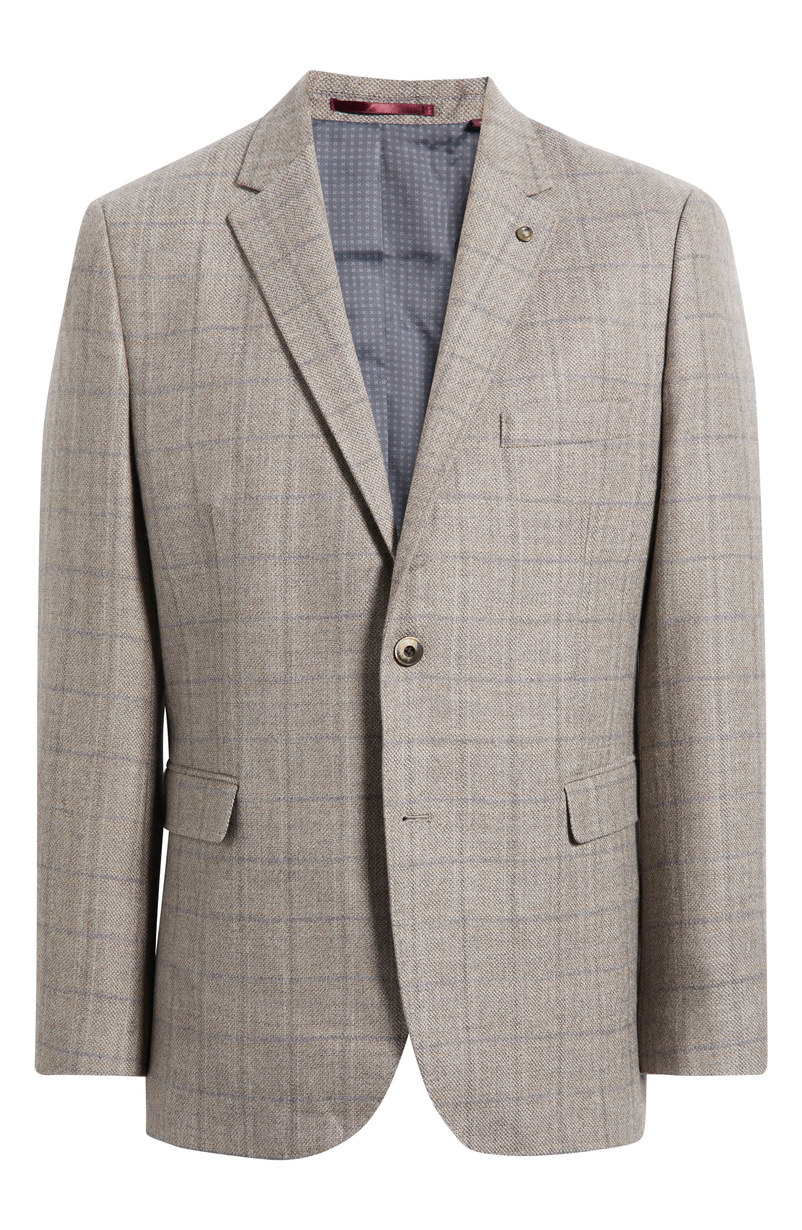 selected TAUPE WINDOWPANE PLAID
