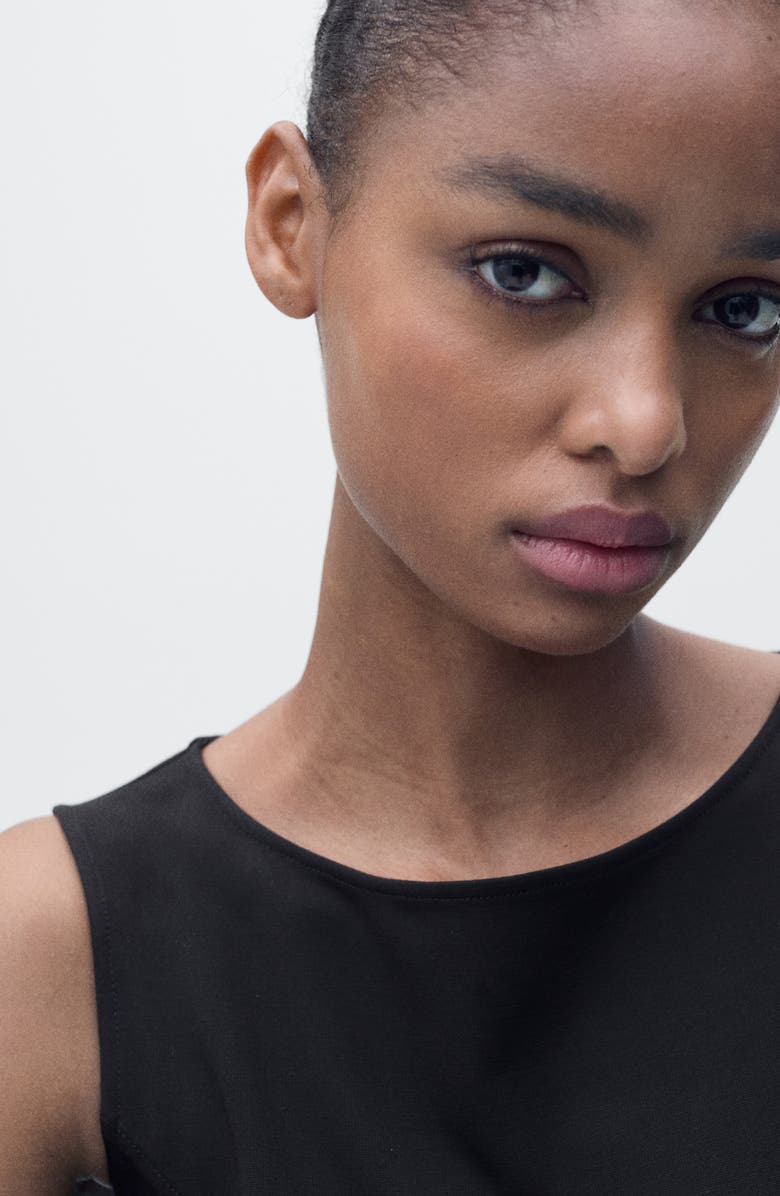 MANGO Ruffle Hem Sleeve Minidress, Alternate, color,