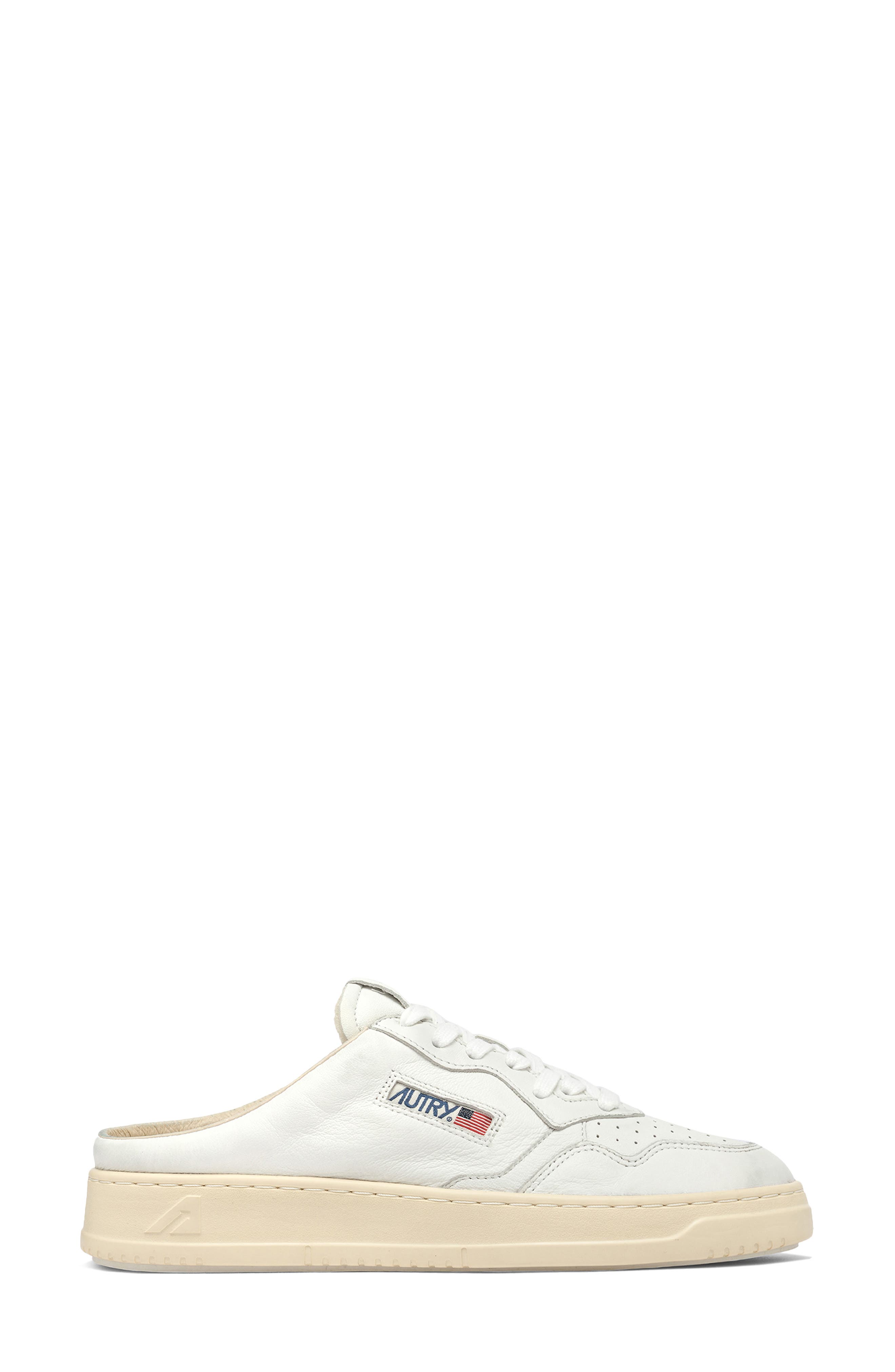 AUTRY Mule Low Sneaker, Alternate, color, Goat/ Goat White