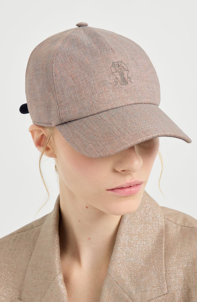 Brunello Cucinelli Baseball cap with logo, Alternate, color, Beige