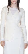 MANGO Rib Buckle Wrap Cardigan