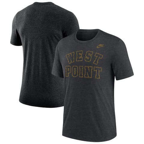 Men's Nike Heather Charcoal Army Black Knights West Point Classic Collection Tri-Blend T-Shirt