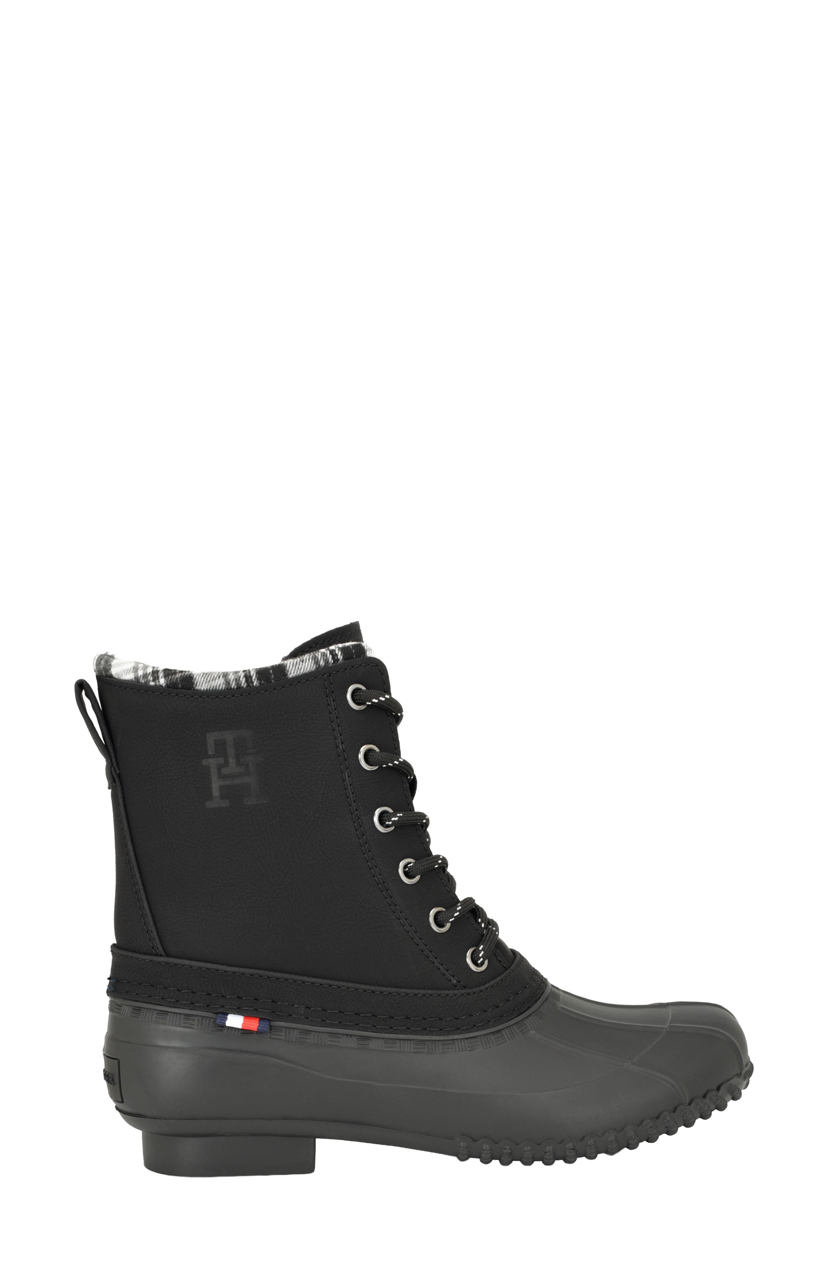 Rillina Duck Boot, Alternate, color, BLACK