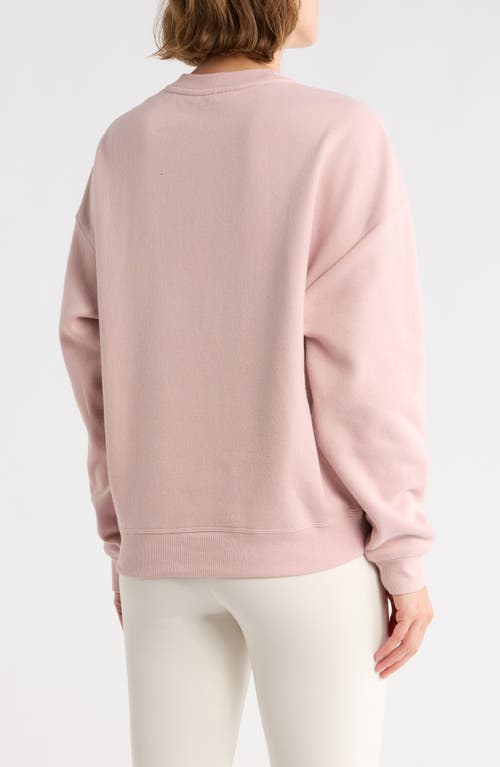 Calvin Klein Performance Embroidered Logo Crossover Hem Sweatshirt In Pink