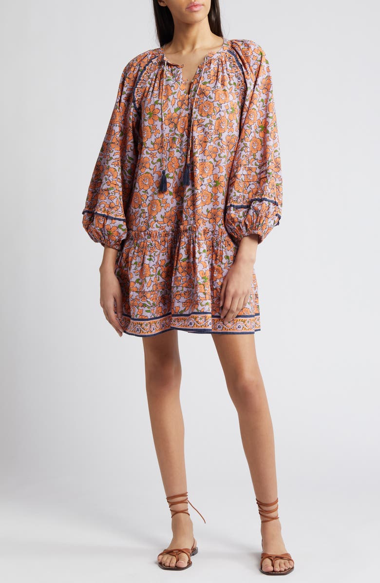 Cleobella Jacklyn Floral Organic Cotton Poplin Minidress, Main, color, Asilah Print