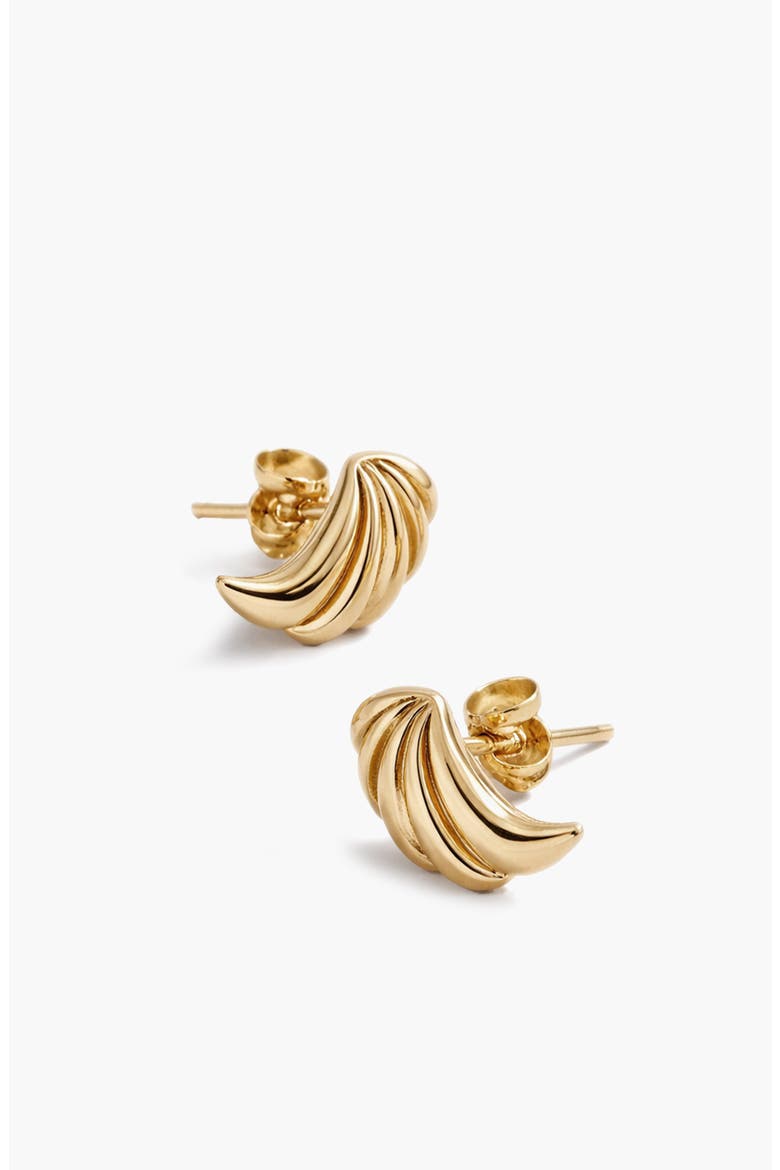 Wing Stud Earrings in Gold, Alternate, color, Gold