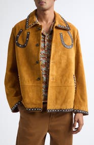 Bode Carson Studded Suede Jacket