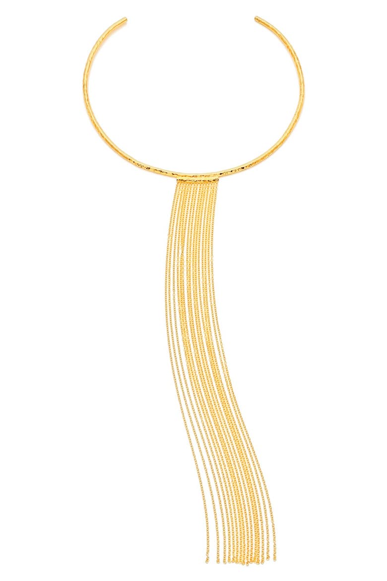'Twiggy' Fringe Collar Necklace, Alternate, color, GOLD